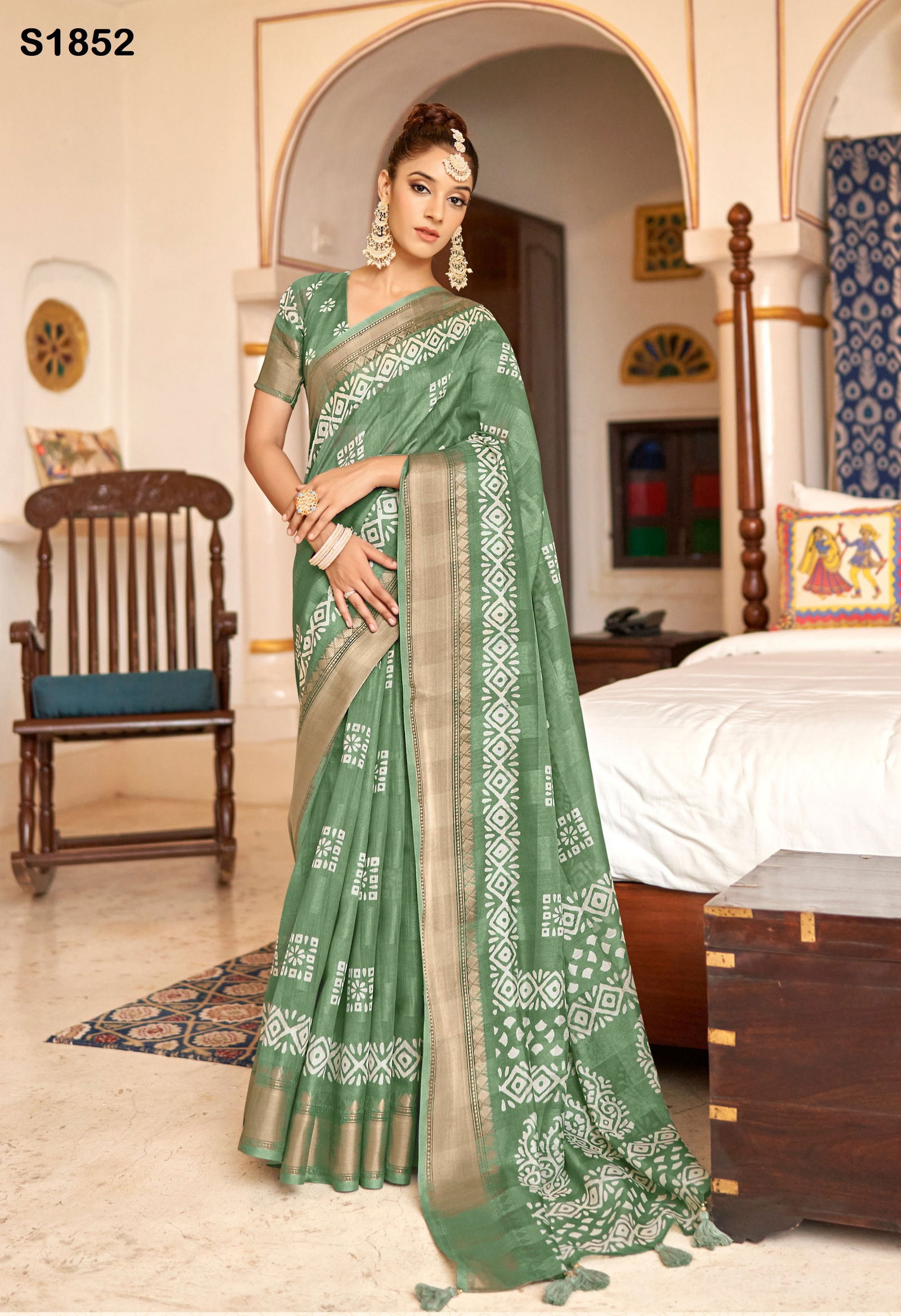 Shades S1848 Printed Cotton Sarees Catalog
